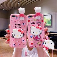 สำหรับ iPhone 14 Pro Max 13 12 11 Pro Max Mini XR XS X เคสสายคล้องเคสมีขาตั้งเคสโทรศัพท์นิ่ม Hello Kitty ของฉัน