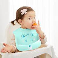 Valueder ผ้ากันเปื้อนเด็กซิลิโคน พร้อมถาดรองเศษอาหารใหญ่ พับได้ล้างง่าย baby bibs silicon