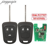 Fkam jingzwiin รีโมทกุญแจรถปลุก ID46 PCF7937 315433MHz สำหรับ Chevrolet Camaro Cruze Equinox Mali Sonic Spark Volt 23B HU100 lamcii