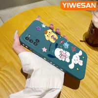 YIWESAN เคส A31ปลอกสำหรับ Samsung ลายการ์ตูน Cinnamoroll Pochacco บางสวยงามเคสโทรศัพท์ดีไซน์ใหม่ปกป้องขอบสี่เหลี่ยมเคสนิ่มเคสปลอกซิลิโคนกันกระแทก