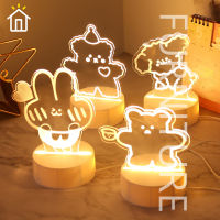 ⚡FT⚡3D stereo night light cartoon led bedroom bedside lamp acrylic gift table lamp cute USB night light