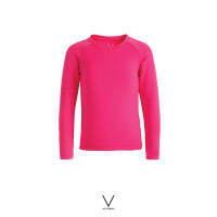 KIDS COLLECTION  PINK RASH GUARD SS2022 ชุดว่ายน้ำเด็ก แขนยาวสีชมพู  ผ้าหนา กัน UV UPF 50+