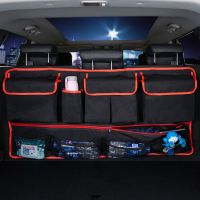 [HOT HOT SHXIUIUOIKLO 113] Multi-Pocket Car Trunk Organizer แขวนกระเป๋าเก็บของเบาะหลังพร้อมกระเป๋า9ใบผ้า Oxford กันน้ำ Universal Storage Pocket