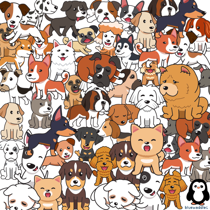 25 pcs. Cute Waterproof Dog Stickers for your Journal, Notebooks