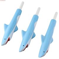 XUANZHAN22 3PCS สีฟ้าสีฟ้า กล่องใส่ปากกา ปลาฉลามปลาฉลาม ปากกาเจล สีดำสีดำ ปากกาหมึกสีดำ ออฟฟิศสำหรับทำงาน