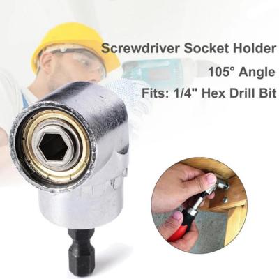 Foco ไขขวง หัวบล็อค หัวยิง 105°Angle 1/4" Hex Drill Bit Screwdriver Socket Holder Adaptor