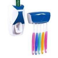 นวัตกรรมบีบและกดยาสีฟัน พร้อมที่แขวนแปรง Toothpaste Dispenser Squeezer