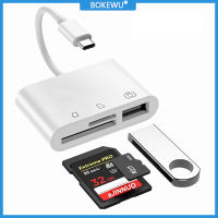 BOKEWU ชนิด USB C หัวแปลงไมโครยูเอสบีเครื่องอ่านบัตร OTG USB เครื่องอ่านบัตร TF SD/สายเคเบิลการถ่ายโอนข้อมูล U Disk