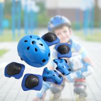 7Pcs/Set Kids Bike Helmet Protective Gear Set For Age 3-8 Adjustable Skateboard Helmet Knee Pads And Elbow Pads Wrist Guards Nails Screws Fasteners