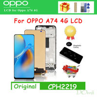 จอ Lcd แบบดั้งเดิม6.43 "สำหรับ OPPO A74จอแสดงผล LCD แบบสัมผัสหน้าจอ A74 4G CPH2219แสดงหน้าจอ LCD ชิ้นส่วนประกอบ