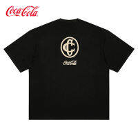 【New】Coca-Cola เสื้อยืดแขนสั้นพิมพ์ลายตัวอักษรโฟมคลาสสิกเรียบง่าย unisex