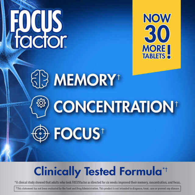 วิตามินและแร่ธาตุ-23-ชนิด-เพิ่มความจำ-สมาธิ-และโฟกัส-nutrition-for-the-brain-180-tablets-focus-factor