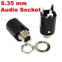 10 Pcs 1/4 6.35 mm 6.5mm 3 foot 5 foot Stereo Mono Audio Microphone/Guitar Video Female socket Jack Connector