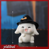 yidibai 2023ของขวัญปีใหม่ Figurine Miniature Halloween Rabbit Micro Landscape เครื่องประดับตกแต่งน่ารักกระต่าย Figurine MINI Fairy Garden เครื่องประดับสัตว์โต๊ะทำงานตกแต่ง