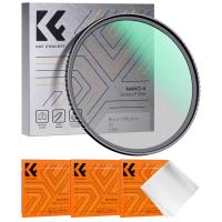 K &amp; F Concept Nano-K Series 72มม. 77มม. 82มม. สีดำ Diffusion 12 Filter Mist Cinematic Effect Filter 18 Multi-Layer เคลือบ