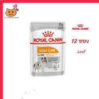 ✨ส่งด่วนๆ ส่งฟรีๆ[ยกกล่อง 12 ซอง] Royal Canin Coat Care Pouch Loaf อาหารเปียกสุนัขโต ทุกขนาด บำรุงเส้นขน  เก็บเงินปลายทาง ✨