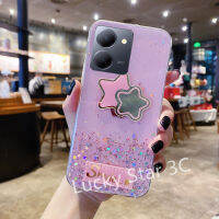 ปลอกอ่อนระยิบระยับสำหรับ VIVO Y36 5G 4G Y02t Phone Case เคสโทรศัพท์ป้องกันการตกหล่นรูปดาวห้าแฉกฝาหลังโทรศัพท์