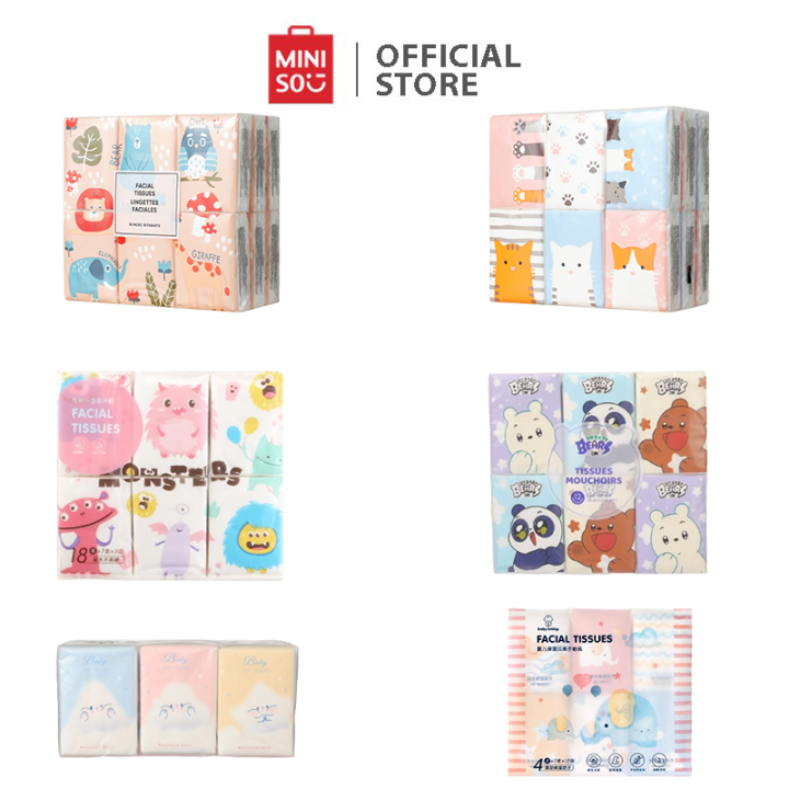 MINISO Facial Tissue Paper(Forest Family, We Bare Bears,Baby Holiday