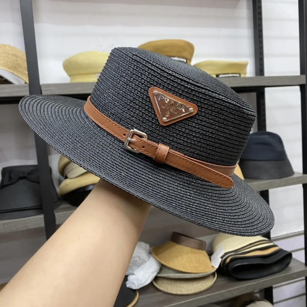 Quick Delivery】PRADA Hat female Korean version of all-match empty top cap  female summer outing sunscreen sunshade straw woven straw hat | Lazada PH