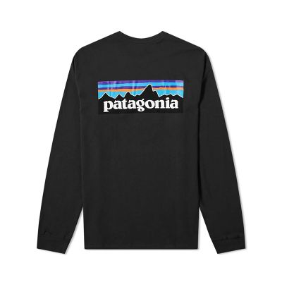 【พร้อมส่ง】เสื้อยืดแขนยาวพิมพ์ลายโลโก้ Patagonia L/S P-6 39161/3851