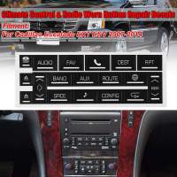 【NEW】 SNY hardware 1x รถ AC Climate Control &amp; สวมใส่ปุ่ม Sticker Decals สำหรับ Cadillac สำหรับ Escalade EXT ESV 2007 2008 2009 2010-2014