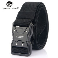 VATLTY New Uni Elastic Belt Hard Alloy Quick Release Buckle Tough Stretch Nylon Mens Military Tactical Belt Work Accessories