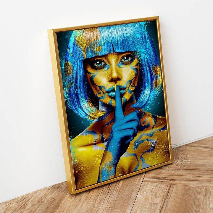 graffiti-woman-face-portrait-pop-art-canvas-painting-posters-and-prints-street-wall-art-pictures-for-living-room-home-decor