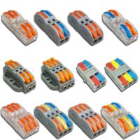 Mini Fast Wire Cable Connectors Universal Compact Conductor Spring Splicing Wiring Connector Push-in Terminal Block SPL/KV-2/3 Watering Systems Garden