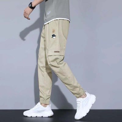 Mens Wear Summer Sweatpants For Men New Golf Thin Solid Color Streetwear Loose Bib Overall Straight Pants Work Clothes M-5XL