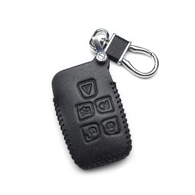 ☾✓ Leather Car Key Case For Land Rover Range Rover Sport A9 Discovery 2 3 4 Sport For Jaguar XF A8 A9 X8 XE XF XFL Key Holder Ring