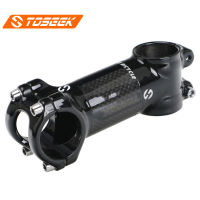 ☒✚◑ TOSEEK Bike Stem Bike alloy Carbon Fiber Stem Bicycle Riser Stem MTB Road Bike 31.8mm Angle 6/17 Degree Glossy