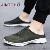 COD ☑ↂ The Outline Shop27dgsd6gfd 2022 Summer Mesh Men Home Slippers Casual Shoes for Men Slippers Flip Flops Soft Comfort Couple House Slippers