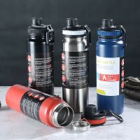 ◄◎◐ 1L Vacuum Bottles Outdoor Thermos Kettle Water Bottle With Tea Filter 304 Stainless Steel Thermal Cup Leak-proof Flask Sports