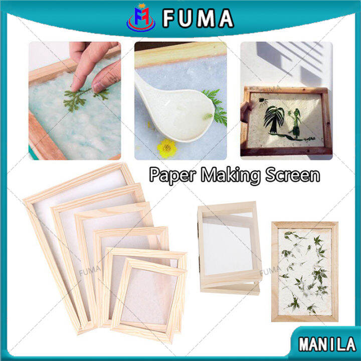 Wooden Paper Frame DIY Paper Making Mould Frame Screen Papermaking