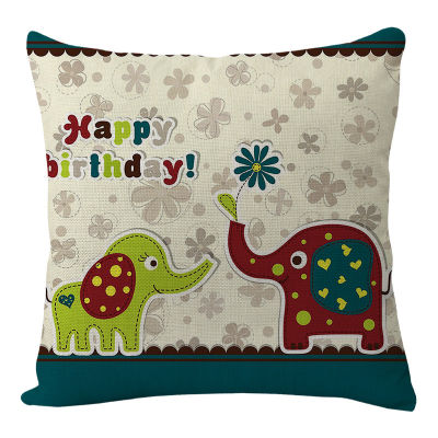 Sofa Cover Home Throw Pillow Sofa Lumbar Pillow Cushion Elephant Series