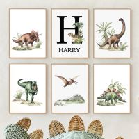 【hot】✌  Jurassic Custom Name Boy Cartoon Wall Canvas Painting Posters And Prints Pictures Kids Room