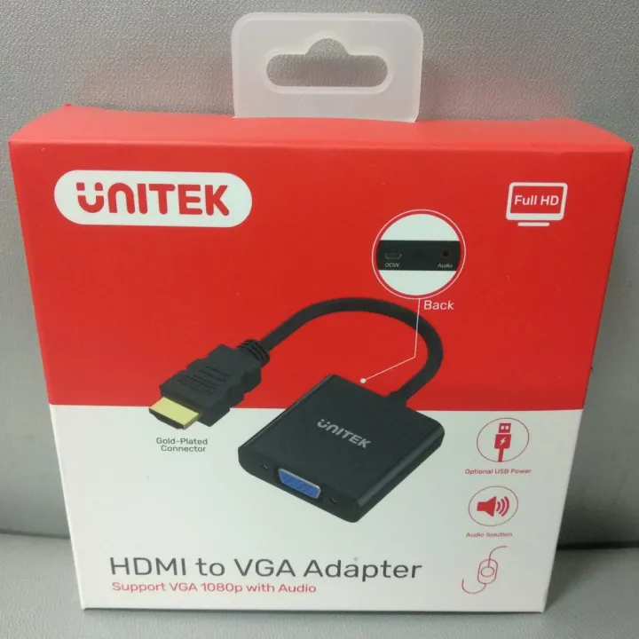 HDMI To VGA Converter With Audio Unitek Y6333 Lazada Indonesia