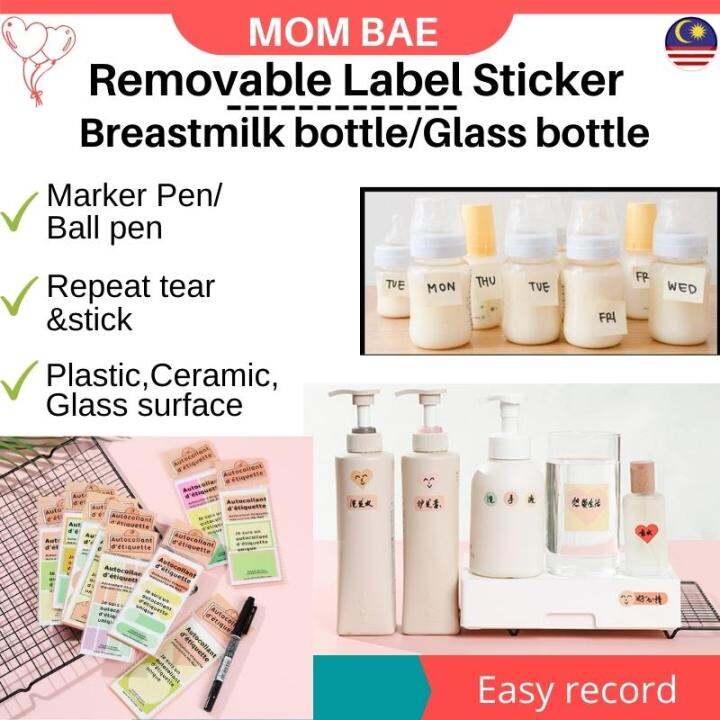Removable BreastMilk Milk Bottle Label Botol Susu Sticker Waterproof