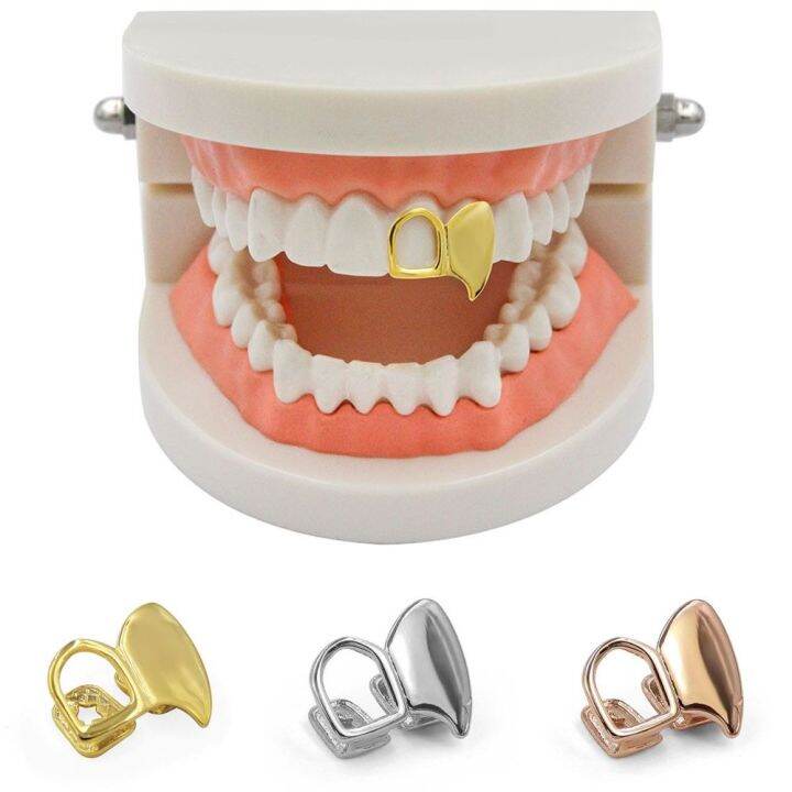 FKLAFD Hip Hop Removable Dental Gift Unisex Cosplay Fangs Tooth Caps