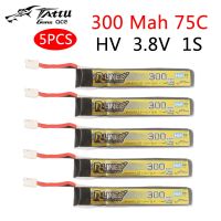 TATTU Lipo Battery 300mAh 3.8V 75C 1S with BT2.0/PH2.0 Plug Connector for RC FPV Racing Drone Quadcopter USB Hubs