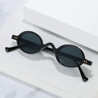 【LZ】▥✾✷  Black Vintage Round Sunglasses Woman Brand Designer Fashion Retro Sun Glasses Female Small Frame Shades Nail Oculos De Sol