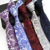 1PC 8cm Mens Classic Polyeste Cashew Nut Flower Tie