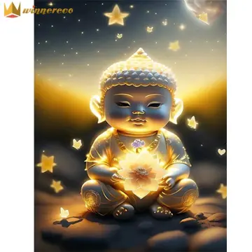 100% Full 5D Diy Daimond Painting Laughing Buddha 3D Diamond Painting  Round Rhinestones Diamant Painting Embroidery Religion - AliExpress