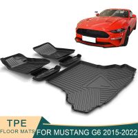 (Kdkjfliejuiysk เสื่อปูพื้น) สำหรับ Ford Mustang G6 2015-2022เสื่อปูพื้นรถยนต์อัตโนมัติสำหรับทุกสภาพอากาศ TPE พรมเช็ดเท้าไม่มีกลิ่นแผ่นถาดกันน้ำอุปกรณ์ตกแต่งภายใน