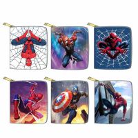 【CC】 Classic Movie Mens Wallet disney Anime Characters Iron Man Captain America Short Multi-card Coin Purse