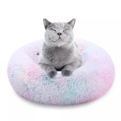 [pets baby] รอบยาว PlushSoft เตียงสุนัขสัตว์เลี้ยง KennelLounger CatWinter ตะกร้าโซฟาที่อบอุ่นสำหรับสุนัขขนาดใหญ่/แมว Hous