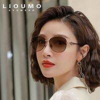 【พิเศษ】 LIOUMO หรูหราเพชรกรอบโลหะสแควร์แว่นกันแดดสำหรับผู้หญิงแว่นตาโพลาไรซ์แฟชั่นท่องเที่ยวสุภาพสตรีแว่นตาไล่โทนสีเฉดสี