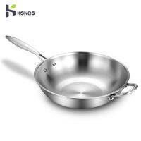 Konco 400กระทะสแตนเลสแก๊สและเครื่องครัวขดลวดเหนี่ยวนำ Non-Stick กระทะเครื่องครัว