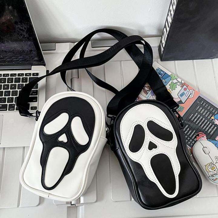 western-shoulder-bag-shoulder-sling-skull-travel-bag-reusable-crossbody-cell-phone-purse-for-cycling-hiking-shopping-polite