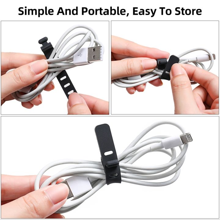 ankndo-silicone-cable-ties-reusable-earphone-cable-hook-fastener-usb-cable-zip-bundle-wire-cable-organizer-pc-cable-management